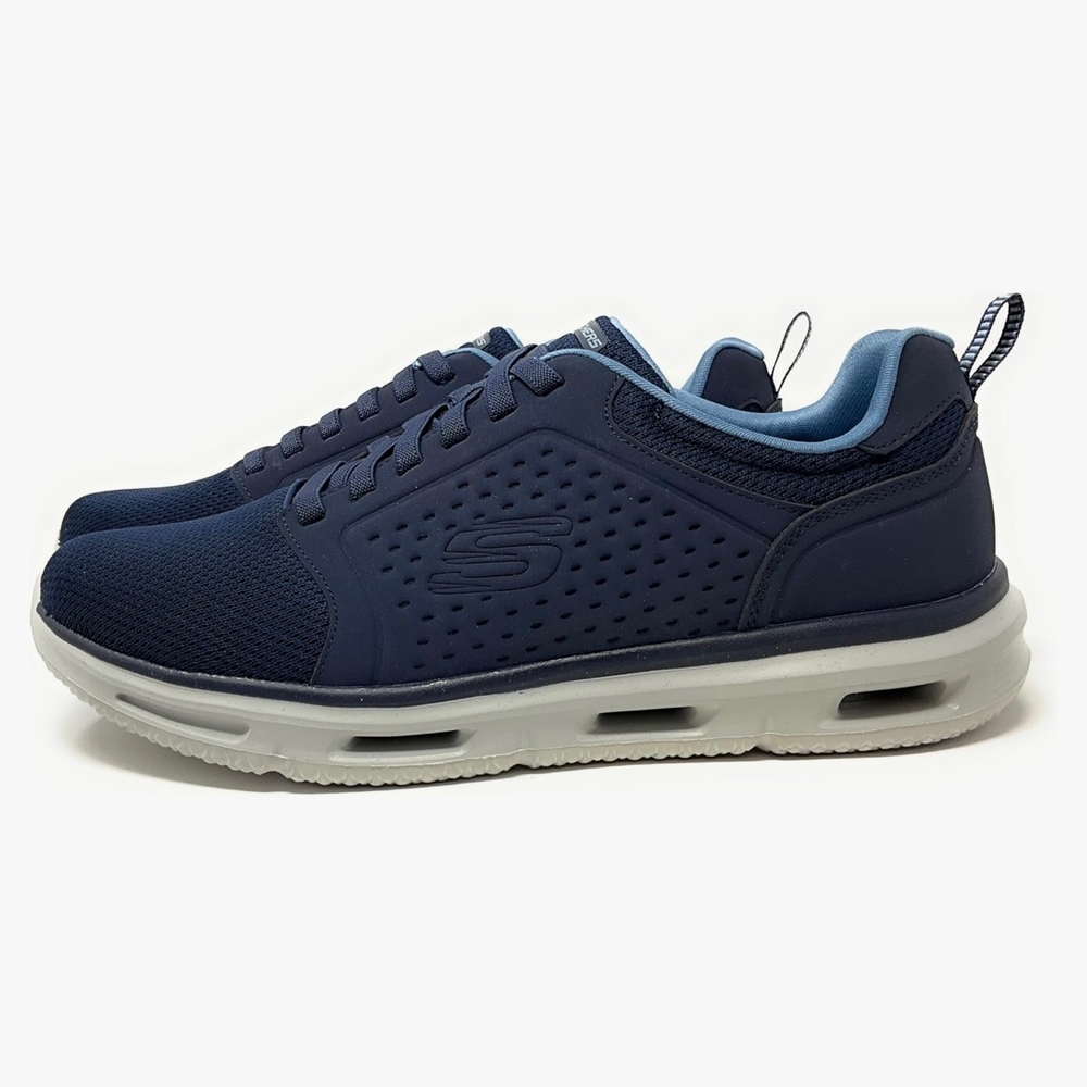 Skechers Glide-Lite Men's Classic Shoes Fit With Memory Foam (Navy, Medium 9) - Picture 5 of 13